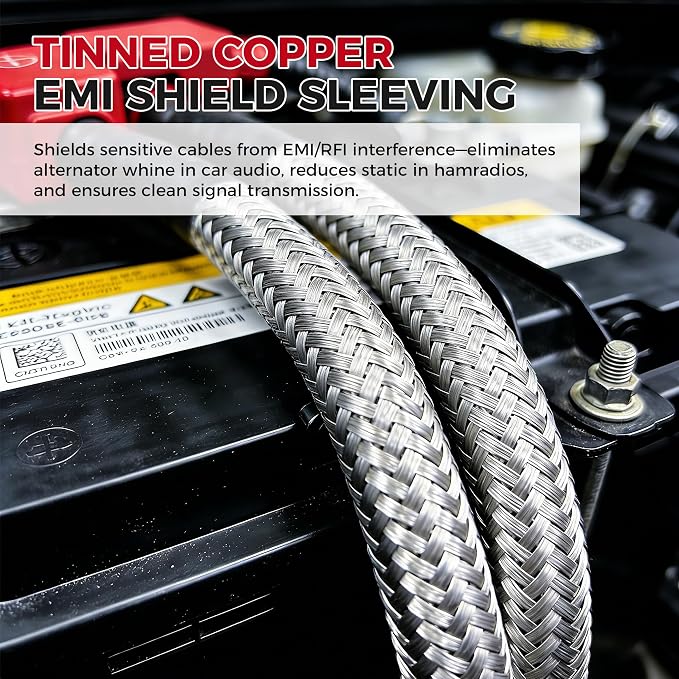 Wire Shielding Sleeve Tinned Copper Braid Ground Straps Cable Sheathing - Image 6