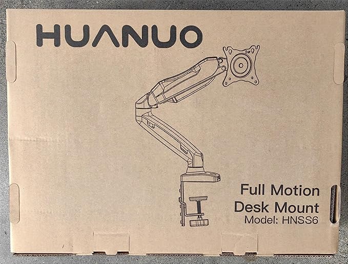 HUANUO Single Monitor Mount, 13 to 32 Inch Gas Monitor Arm, Adjustable Stand, Vesa Mount with Clamp and Grommet Base - Fits 4.4 to 19.8lbs LCD Computer Monitors-DeskLoop Office