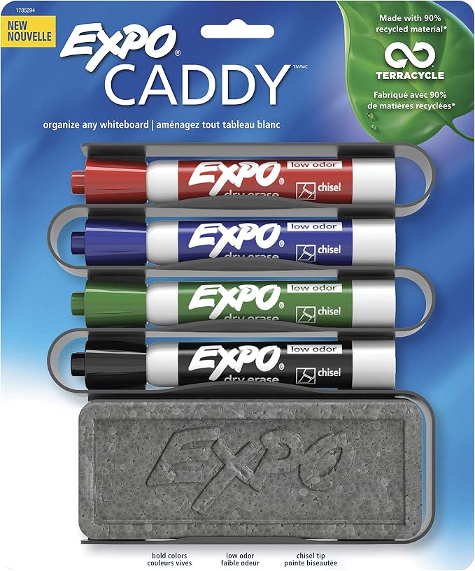 EXPO 1785294 Low-Odor Dry Erase Set, Chisel Tip, 5-Piece by Unknown