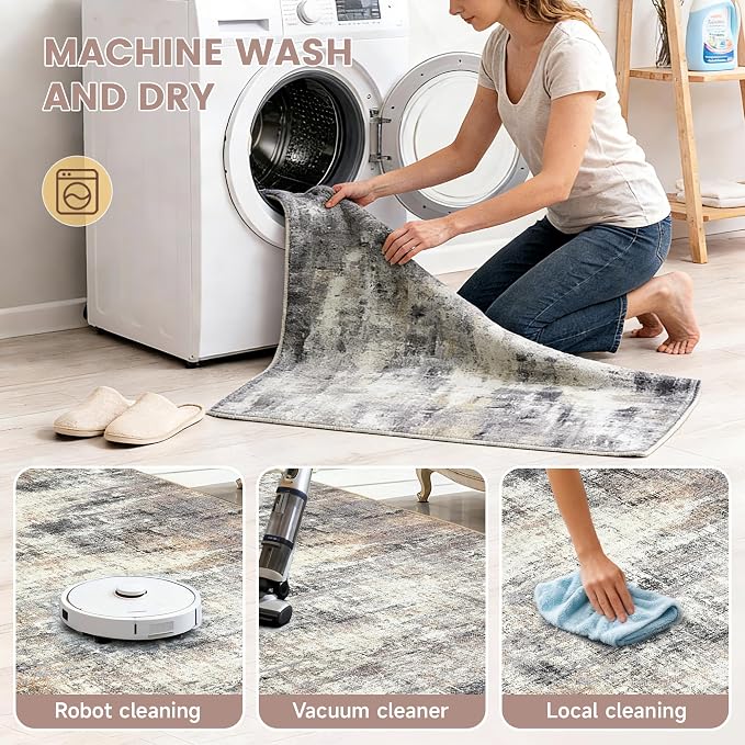 Office Chair Mat for Hardwood Tile Floor, Machine Washable Office Area Carpet - Image 2