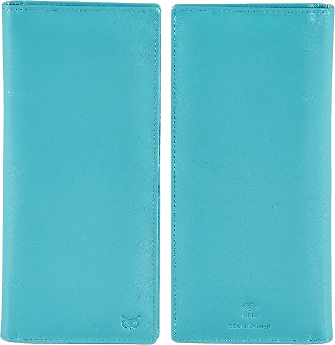 Long Wallet for Men Women Real Leather Bifold RFID Stylish Slim Handmade 2 ID - Image 5