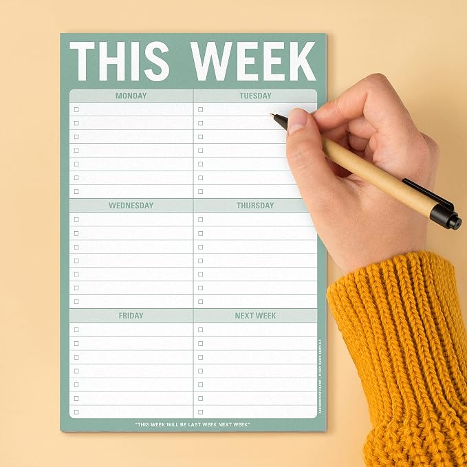Knock Knock 1-Count This Week Pads, To Do List Notepads, 6 x 9-inches each - Image 5