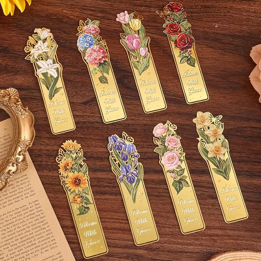 8 Pieces Metal Clip Bookmarks by emmoolife