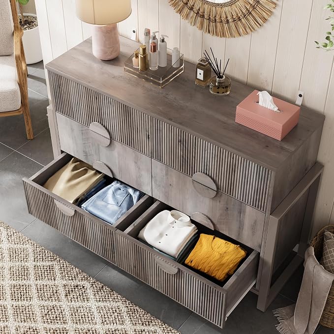LGHM Fluted Dresser for Bedroom - Image 5