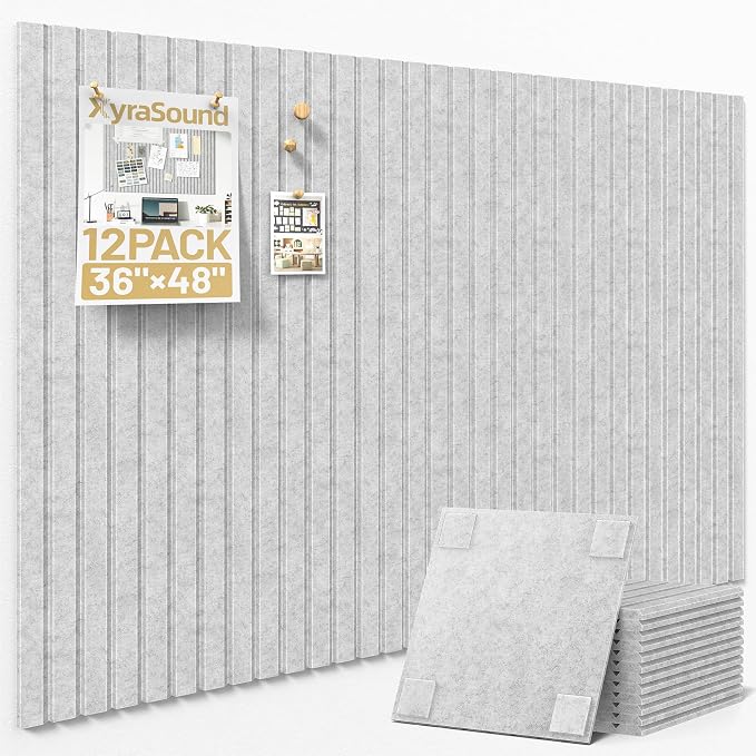 Large Cork Board for Wall 36" x 48" Gray Bulletin Board by Unknown