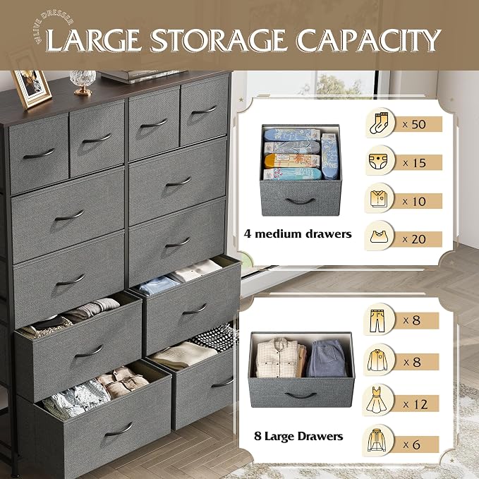 WLIVE Tall Dresser for Bedroom - Image 5
