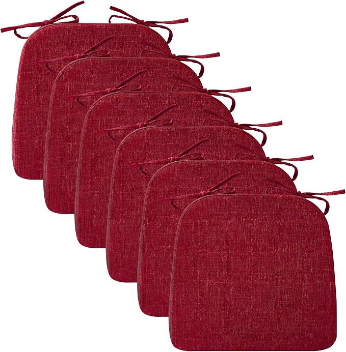 Ruqmuis Chair Cushions for Dining Chairs, D-Shaped Chair Pads by Ruqmuis