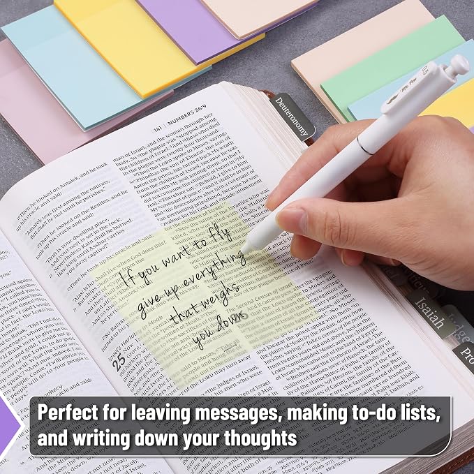 Mr. Pen- Transparent Sticky Notes, 12 Pads, 600 Sheets | See Through - Image 6