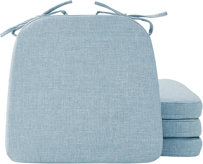 Ruqmuis Chair Cushions for Dining Chairs, D-Shaped Chair Pads by Ruqmuis