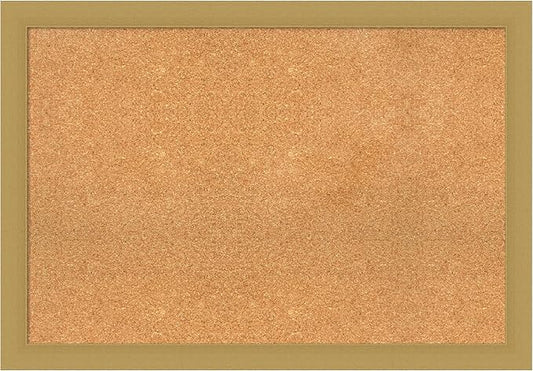 Amanti Art Natural Cork Board for Wall, 28x40 Vision Board with Gold Frame, Large Corkboard Office Decor for Home Organization, Casual Corkboard Pinboard to display items for home organization-DeskLoop Office