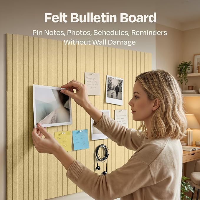 X-Large Cork Board Alternative 12-Pack Felt Bulletin Board Thick and Decorative - Image 2