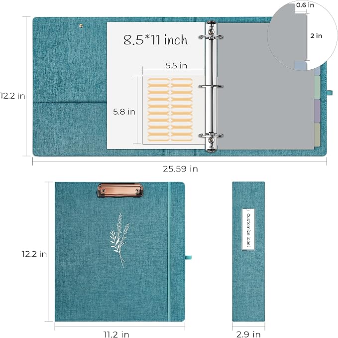 EYROZILL 3 Ring Binder 2 Inch, Binder - Image 5