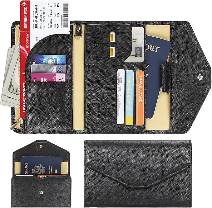 ZOPPEN Mulit-purpose Rfid Blocking Passport Holder Travel Wallet Passport and - Image 4