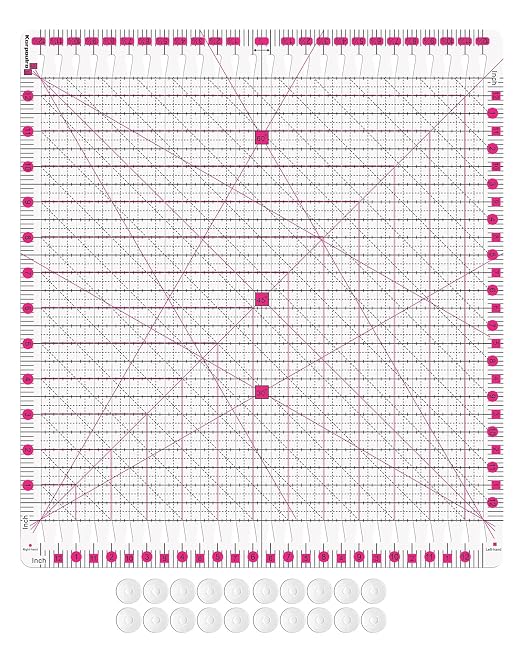 Quilting Ruler- 12.5 * 12.5" Slotted Rulers - Image 2