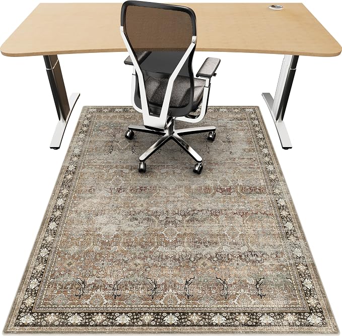 Office Chair Mat for Hardwood Floor, Non-Slip Under Desk Mat Rug for Rolling by Unknown