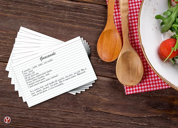 Ruled Index Cards, On 100lb. Heavyweight Thick White Cover Stock. "100 per pack" - Image 2