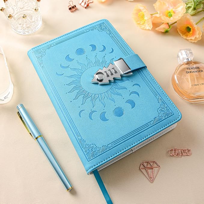 ZXHQ Journal with Lock with Pen, A5 224 Pages Lock Diary, Colorful Edge - Image 6