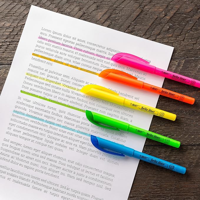 BIC Brite Liner Highlighter, Chisel Tip - Image 5