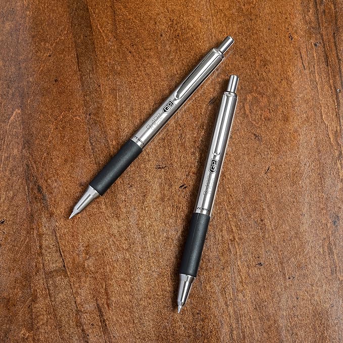 Zebra Pen - STEEL G-402 Retractable Gel Pens - 0.5mm Fine Point - Smooth Black - Image 3