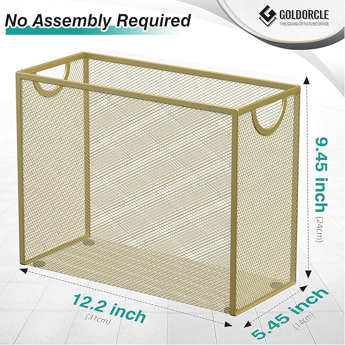 Hanging File Organizer, Letter-Size File Holder Filing Box - Image 2
