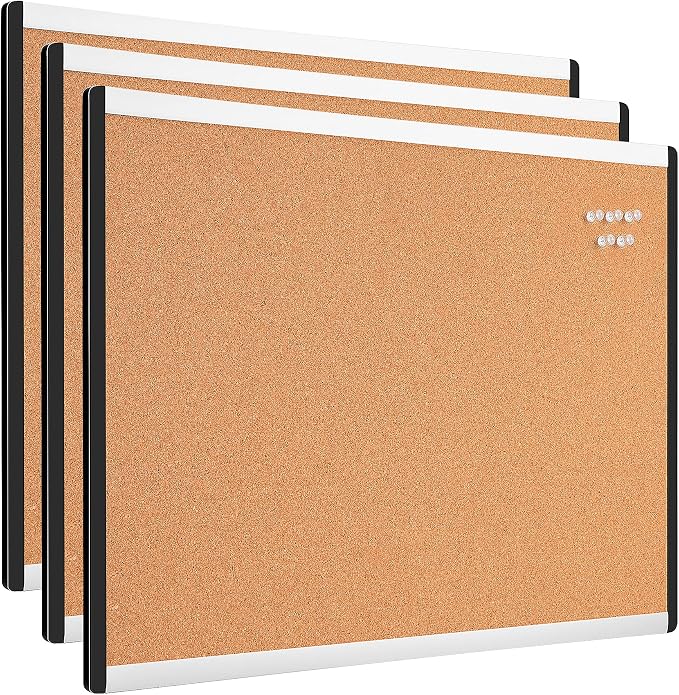 Amazon Basics Cork Bulletin Board, Pin Board by AmazonBasics
