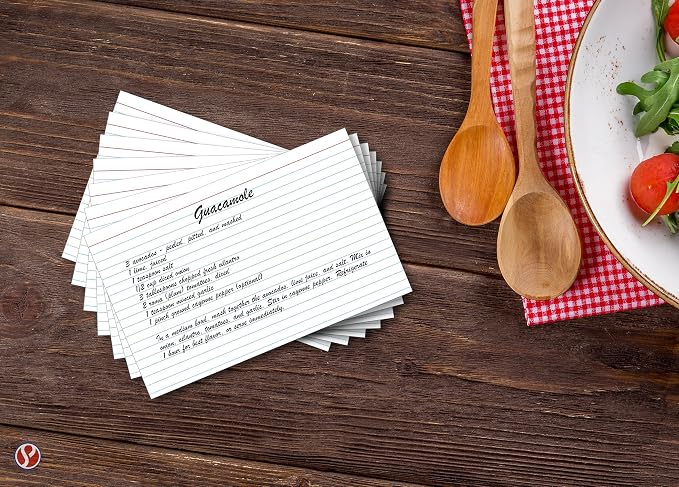 Ruled Index Cards, On 100lb. Heavyweight Thick White Cover Stock. "100 per pack" - Image 2