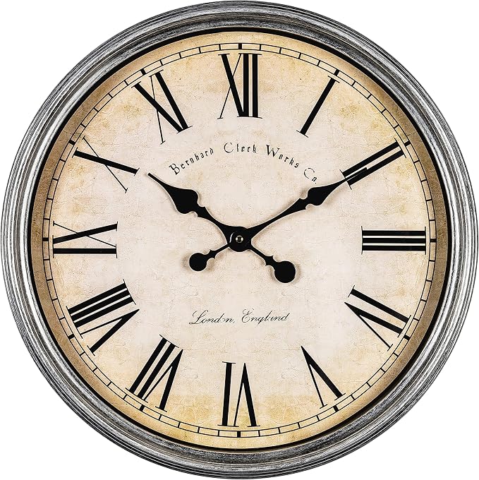 Bernhard Products Large Decorative Wall Clock 20 Inch Silent Non Ticking by BernhardProducts