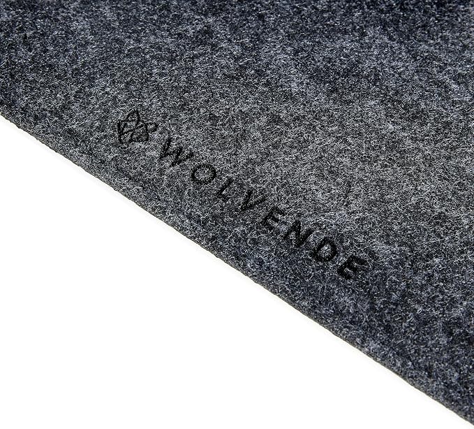 Wolvende Premium Felt Desk Mat | Small 12" x 27.5" Multifunctional Desk Pad - Image 4