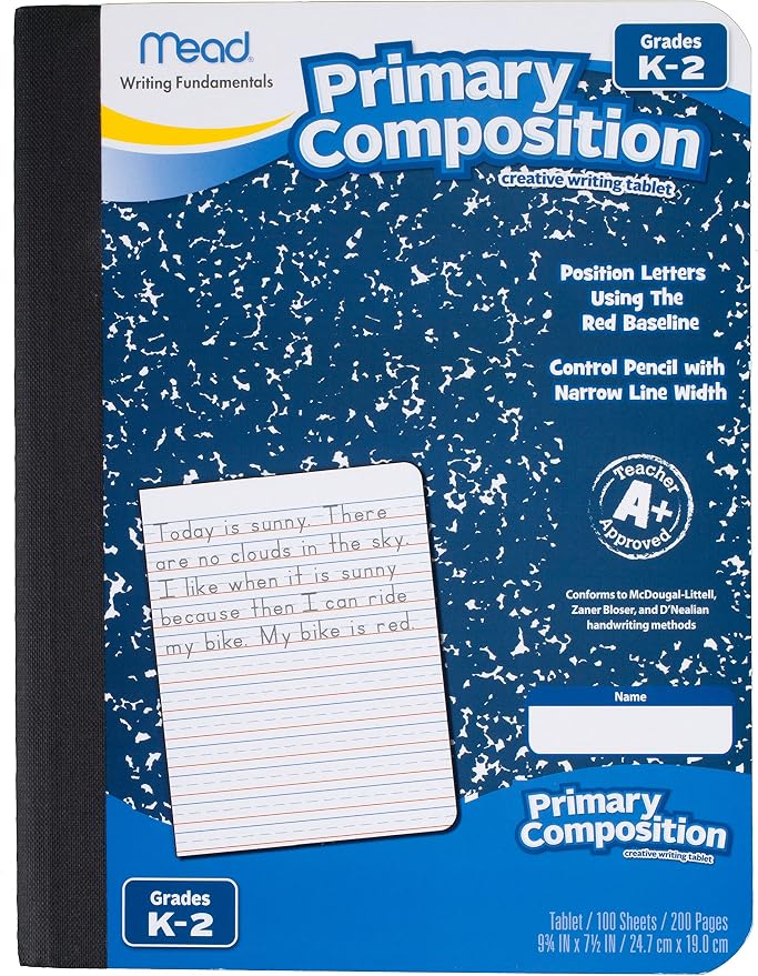 Mead Composition Books/Notebooks, Grades K-2, Wide Ruled Paper, 100 Sheets - Image 2