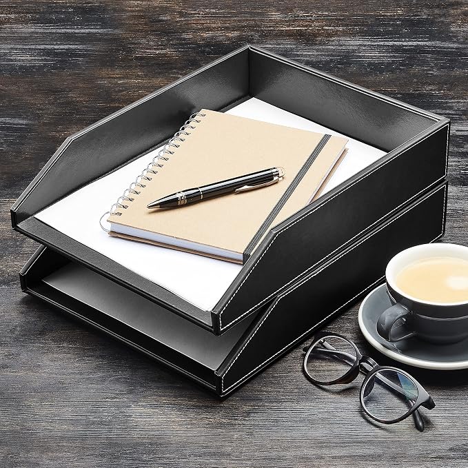 Gallaway Leather Letter Tray Organizer - Image 4