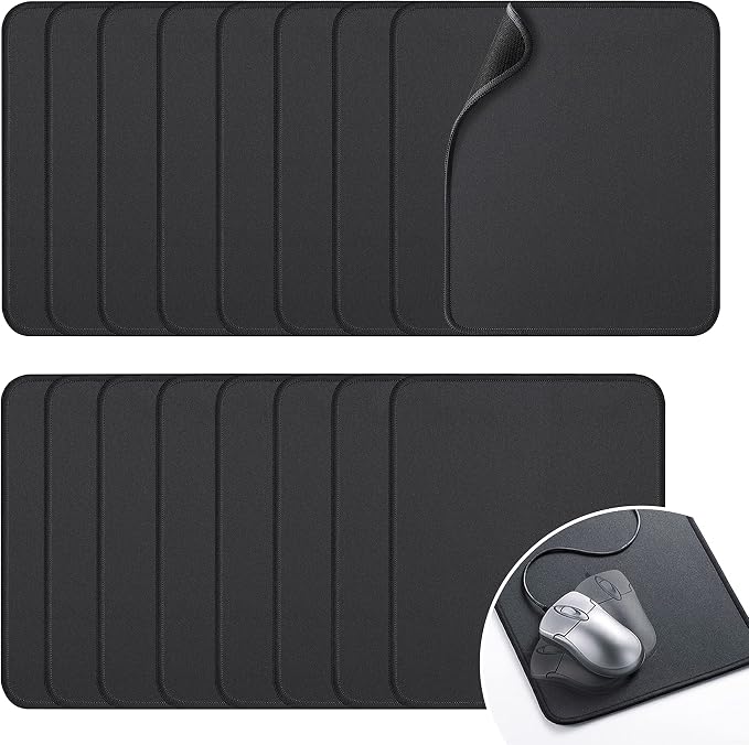 Zhithink 17 Pcs Computer Mouse Pad, Non-Slip Rubber Base and Textured Stitched by ZHITHINK