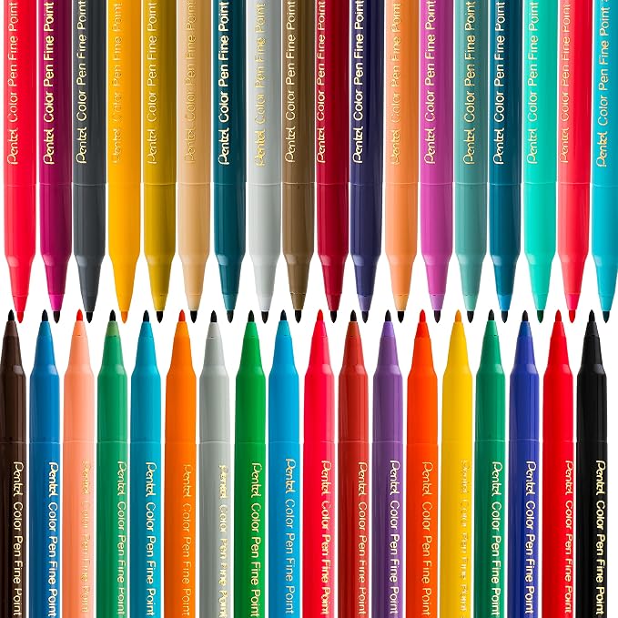 Pentel Arts Color Pen, 6 Color Set - Image 4