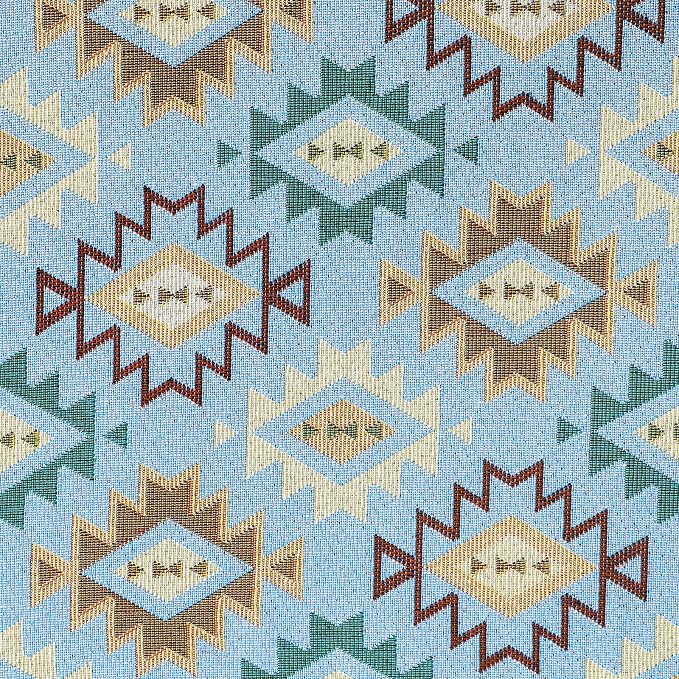 AAAAAcessories D-Shaped Chair Cushions, Machine-Washable Cover, Geometric Blue - Image 3