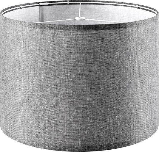 Gray Large Drum Lamp Shades for Floor Lamps Table Lamp Farmhouse Lamp Shade 16" by GOSO