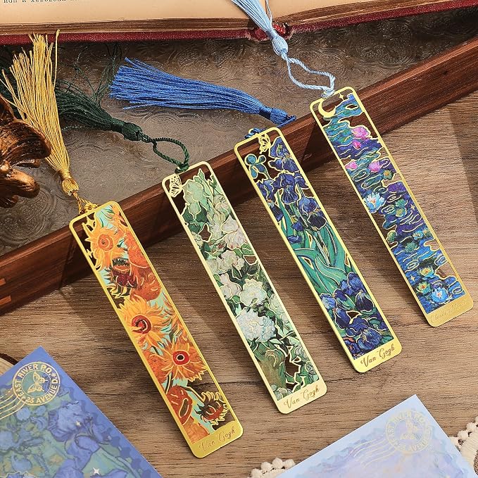 4 Pieces Metal Bookmarks with Tassel - Image 8