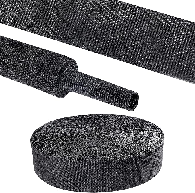 2 in 1 Heat Shrink Braided Sleeving Fabric Tubing-Ideal fit Irregular Shape by Sunnarepoon