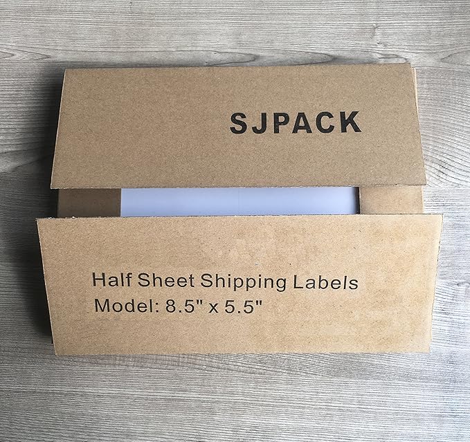 1600 Half Sheet Laser/Ink Jet Shipping Labels Mailing Blank White Labels-DeskLoop Office