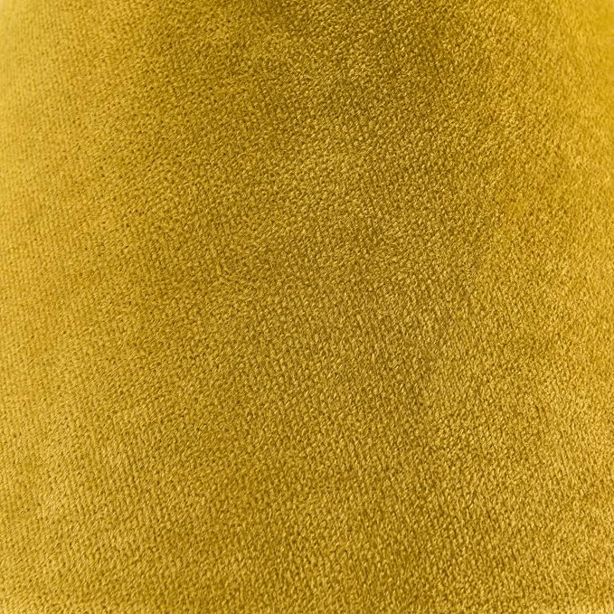GO&SO Set of 1 Large Drum Yellow Velvet Lamp Shade -16" Top x 16" Bottom x 12" - Image 3