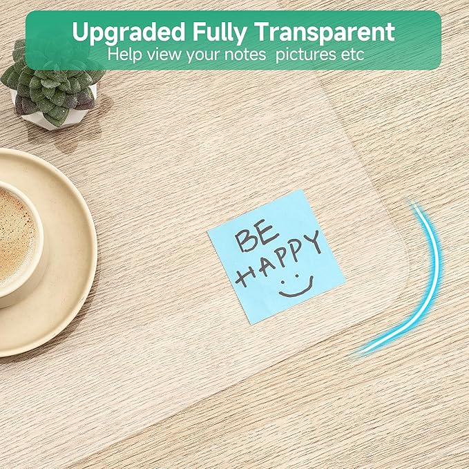 NATRKE Clear Desk Mat Pad, 31.5"x15.7" Large Transparent Computer Desk Mat - Image 4