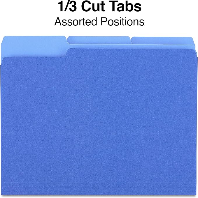 Staples File Folder, Letter Size, 1/3‑Cut Tab, Durable Paper Stock, 200/Carton - Image 3