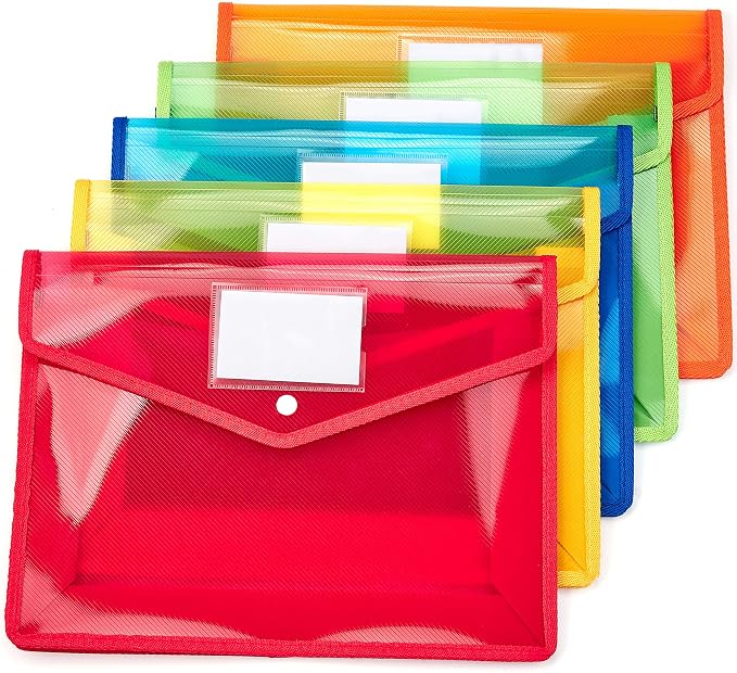 Plastic File Folder Poly Envelope Expanding File Wallet Document Folder - Image 3