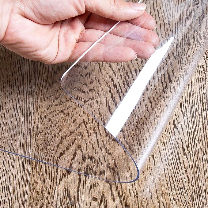 OstepDecor Clear Table Cover Protector 29 x 59 Inch, 1.5mm Thick Plastic Table by OstepDecor