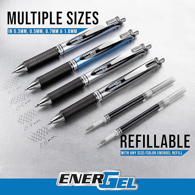 Pentel EnerGel RTX Retractable Liquid Gel Pen, Passion Hue - Image 5