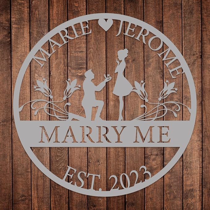 Personalized Valentines Metal Wall Sign, Custom Infinity Heart Love Couple Name - Image 7