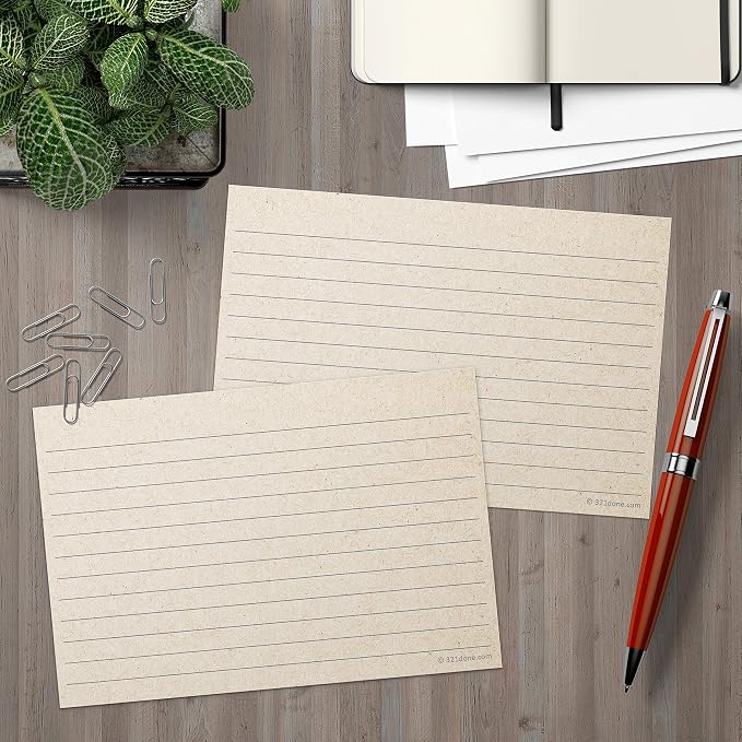 321Done Ruled Note Cards, 4x6 Thick Index Cards - Image 3