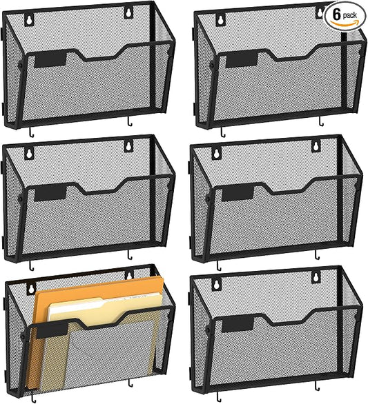 YINGHUA 6 Pack Mesh File Holders Wall Mounted by Unknown