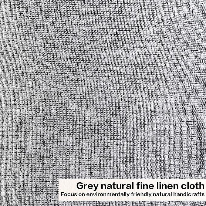 Gray Drum Lamp Shades Set of 2 Medium 13" Top x 13" Bottom x 10" High - Image 2